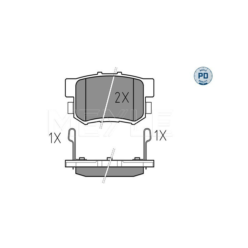 MEYLE 025 217 1914/PD Pastillas de freno trasero para Civic Accord SX4 Prelude Legend Insight