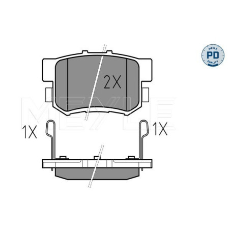 MEYLE 025 217 1914/PD Klocki hamulcowe tył dla Civic Accord SX4 Prelude Legend Insight Shuttle Jazz