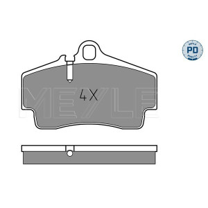 MEYLE 025 217 9216/PD Brzdové platničky zadné pre 911 Boxster Cayman Boxter