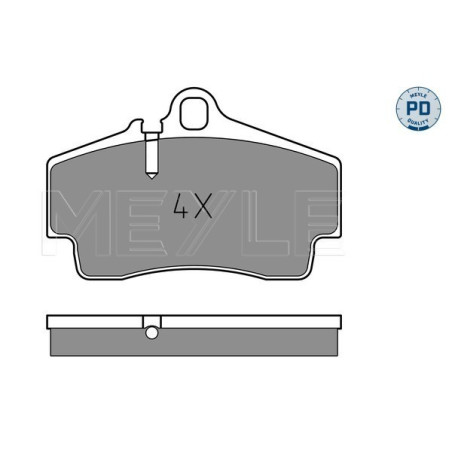 MEYLE 025 217 9216/PD Brzdové platničky zadné pre 911 Boxster Cayman Boxter
