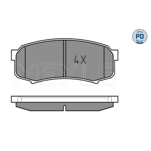 MEYLE 025 219 4715/PD Bremsbeläge Hinten für Land Cruiser PAJERO Fortuner GX