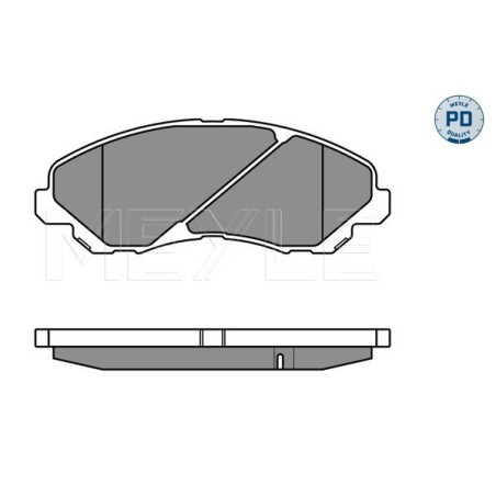 MEYLE 025 235 8416/PD Brzdové platničky predné pre Lancer Galant ASX Sebring Patriot Caliber Compass