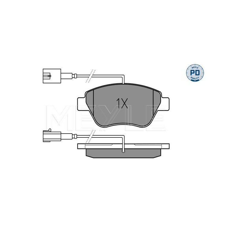 MEYLE 025 237 0517/PD Brzdové platničky predné pre Doblo MiTo 500 Punto Stilo Idea Musa Qubo Bipper