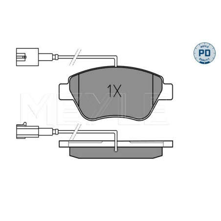 MEYLE 025 237 0517/PD Brake Pads Set Front for Doblo MiTo 500 Punto Stilo Idea Musa Qubo Bipper Nemo