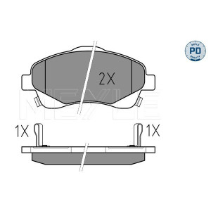 MEYLE 025 237 6819/PD Plaquettes de frein avant pour Toyota Avensis Corolla