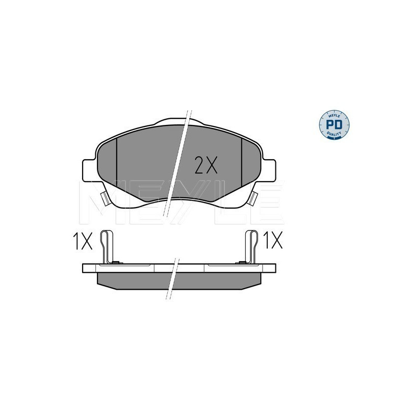 MEYLE 025 237 6819/PD Brzdové platničky predné pre Toyota Avensis Corolla