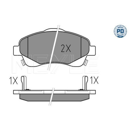 MEYLE 025 237 6819/PD Brake Pads Set Front for Toyota Avensis Corolla