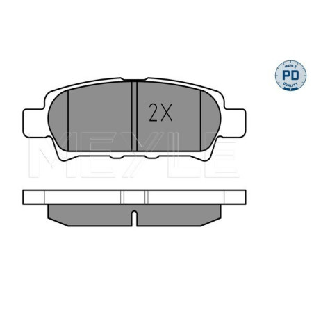 MEYLE 025 240 1416/PD Plaquettes de frein arrière pour Lancer Caliber Compass Outlander Sebring