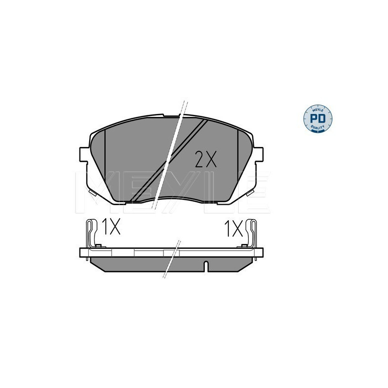 MEYLE 025 245 0116/PD Plaquettes de frein avant pour Sportage Tucson ix35 i40 Optima Soul Kona