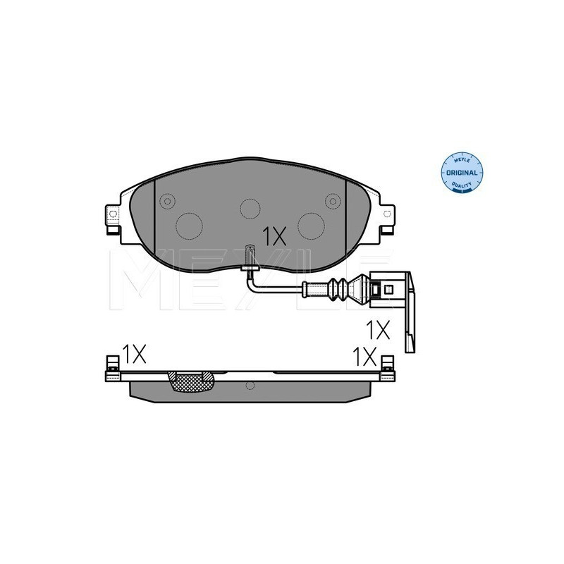 MEYLE 025 251 1720/W Brake Pads Set Front for Passat CC Alhambra Sharan Superb