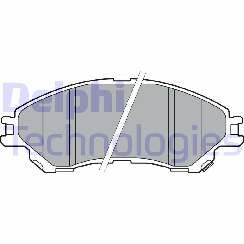 DELPHI LP2664 Brzdové platničky Predné pre