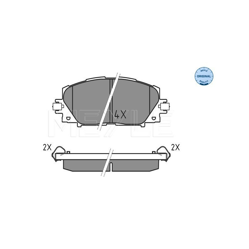 MEYLE 025 244 5116 Brzdové destičky přední pro Toyota Prius PHV