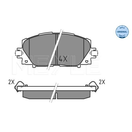 MEYLE 025 244 5116 Brzdové platničky predné pre Toyota Prius PHV