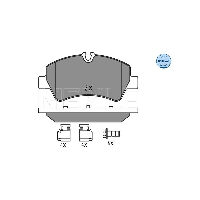 MEYLE 025 256 0418 Brzdové platničky zadné pre Ford Transit