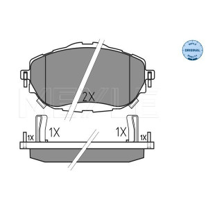 MEYLE 025 256 9819 Plaquettes de frein avant pour Toyota Auris Corolla