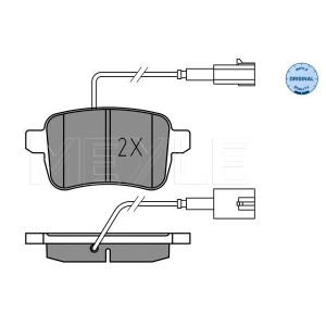 MEYLE 025 251 5617 Brzdové platničky zadné pre Alfa Giulietta
