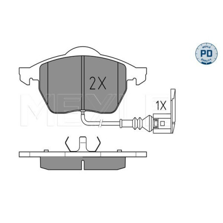 MEYLE 025 233 9219/PD Brake Pads Set Front for Bora Golf TT Octavia A3 New Leon Toledo Polo