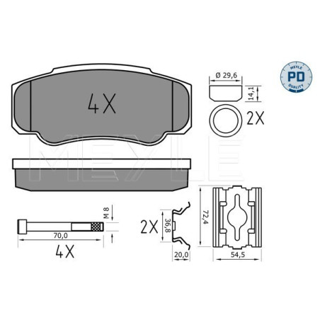 MEYLE 025 239 2120/PD Klocki hamulcowe tył dla JUMPER Boxer Ducato