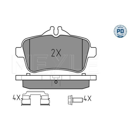 MEYLE 025 252 1516/PD Brake Pads Set Rear for Mercedes GLE M GL GLS
