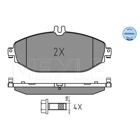 MEYLE 025 220 7619 Brzdové platničky predné pre Mercedes E C