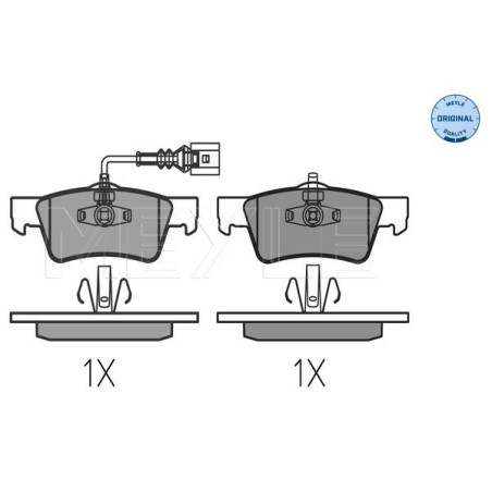 MEYLE 025 243 6819 Brzdové platničky zadné pre VW Touareg