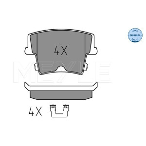 MEYLE 025 241 6318 Bremsbeläge Hinten für 300 Thema