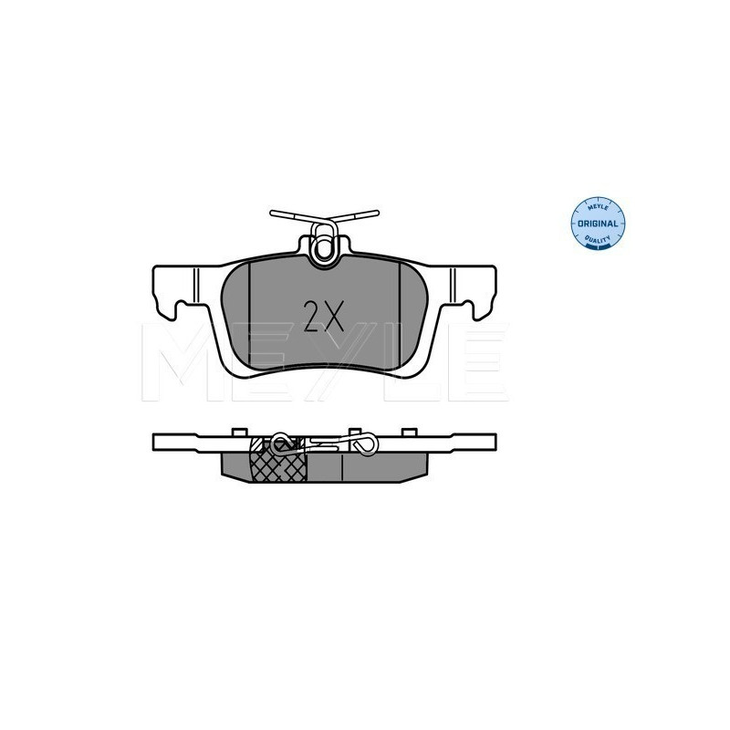 MEYLE 025 258 4116 Bremsbeläge Hinten für Peugeot 308