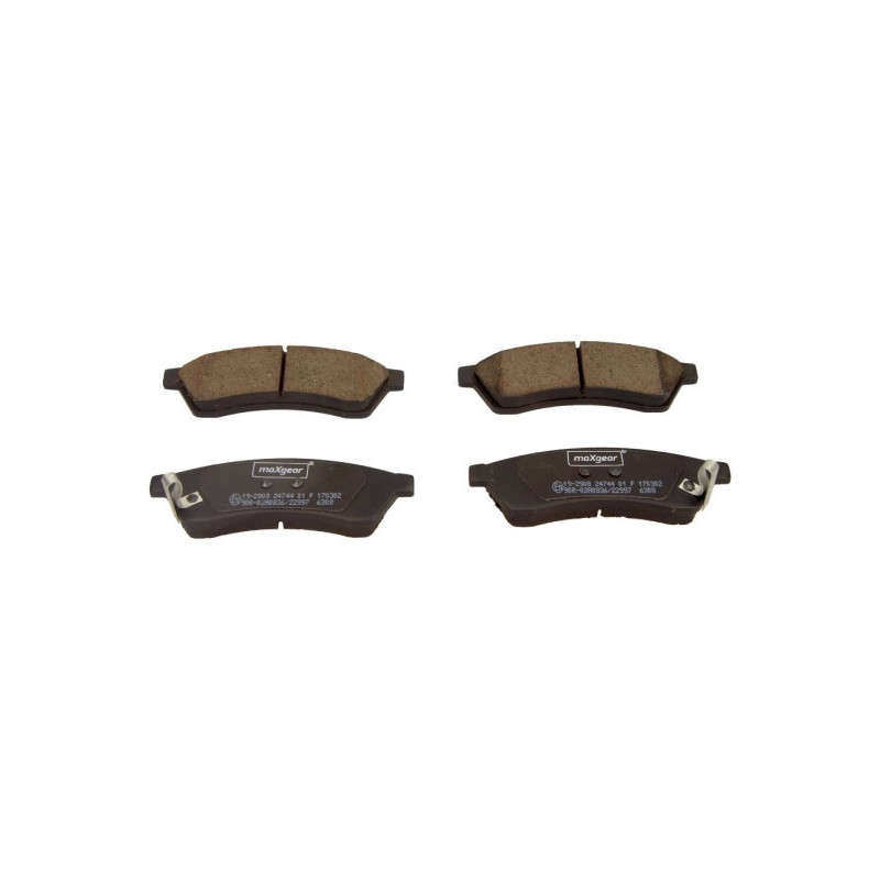 MAXGEAR 19-2908 Brzdové platničky zadné pre Chevrolet Epica