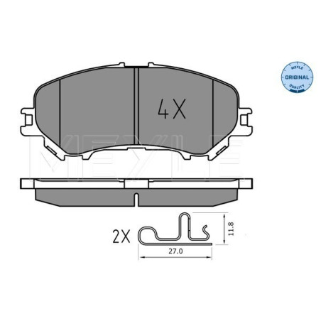 MEYLE 025 220 6518 Brzdové destičky přední pro Qashqai Kadjar X-Trail Koleos