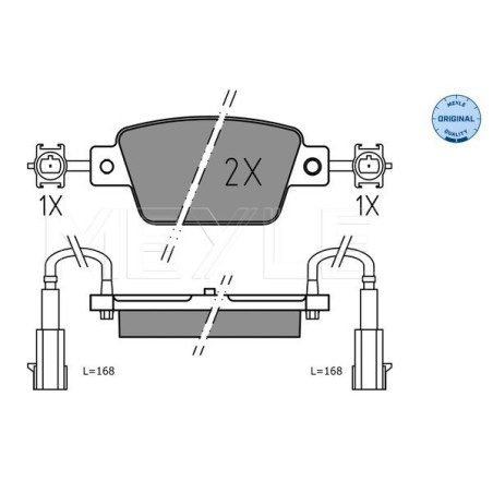 MEYLE 025 237 1418 Brake Pads Set Rear for Bravo Delta Multipla