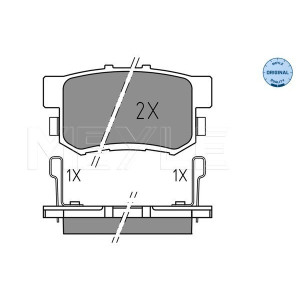 MEYLE 025 237 3615 Pastiglie freno posteriore per FR-V Stream CR-V