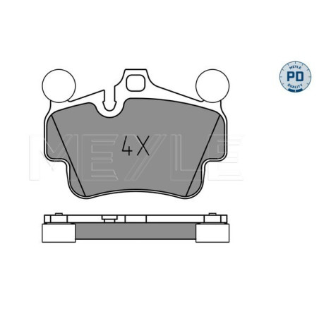 MEYLE 025 240 4917/PD Pastiglie freno anteriore per 911 Boxster Cayman Boxter