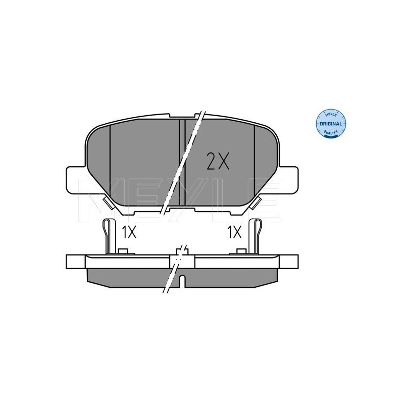 MEYLE 025 256 8814 Bremsbeläge Hinten für 6 Outlander ASX 4008 C4 Aircross
