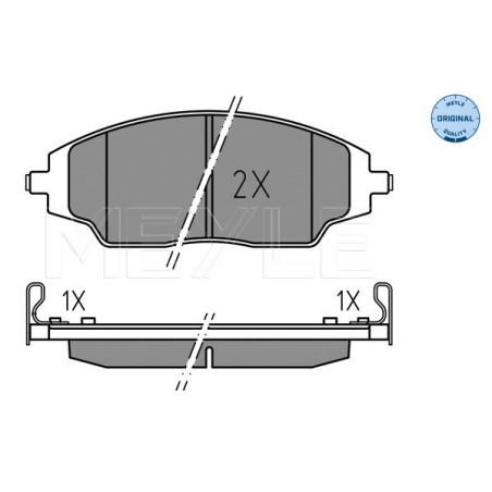 MEYLE 025 257 2218 Brzdové destičky přední pro Chevrolet Aveo