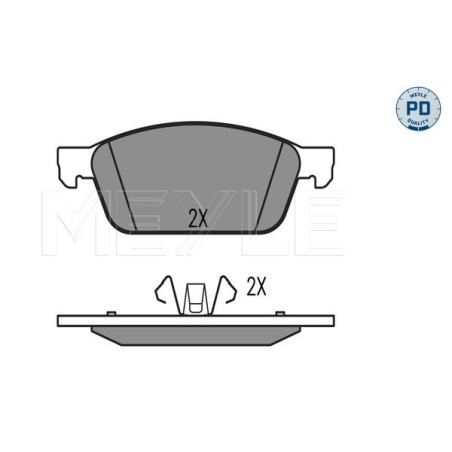 MEYLE 025 257 3618/PD Brzdové platničky predné pre Kuga Transit Focus Ka+