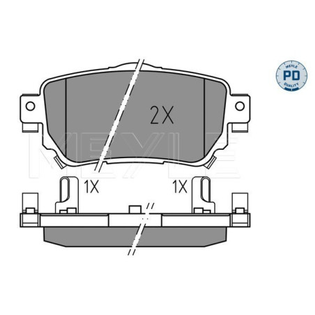 MEYLE 025 259 6515/PD Brzdové destičky zadní pro Qashqai X-Trail Kadjar Koleos Leaf