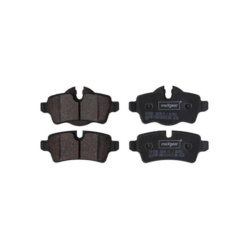 MAXGEAR 19-2891 Brzdové platničky zadné pre Hatchback Clubman Convertible Coupe Roadster
