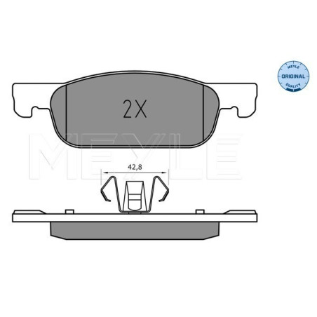 MEYLE 025 225 2517 Brake Pads Set Front for Logan Clio Sandero Thalia
