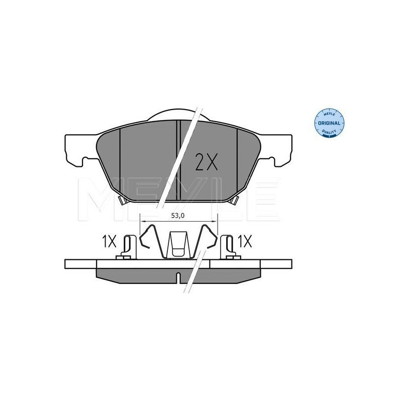 MEYLE 025 258 0417 Brzdové platničky predné pre Honda Civic