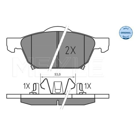 MEYLE 025 258 0417 Brake Pads Set Front for Honda Civic