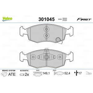 VALEO 301045 Pastiglie freno Anteriore per