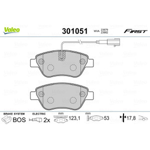 VALEO 301051 Pastiglie freno Anteriore per