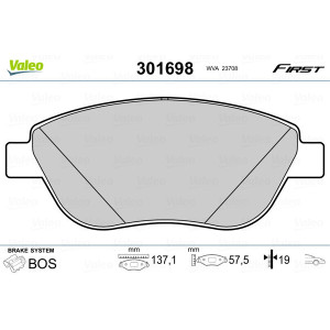 VALEO 301698 Bremsbeläge Vorne für