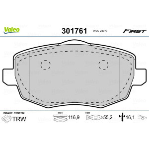 VALEO 301761 Bremsbeläge Vorne für