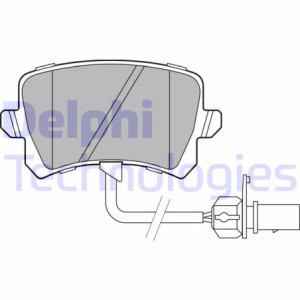 DELPHI LP3141 Brzdové platničky Zadné pre