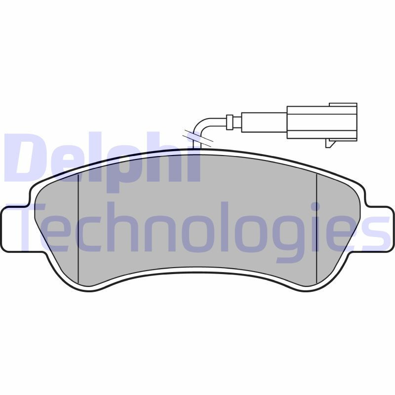 DELPHI LP3153 Pastiglie freno Posteriore per