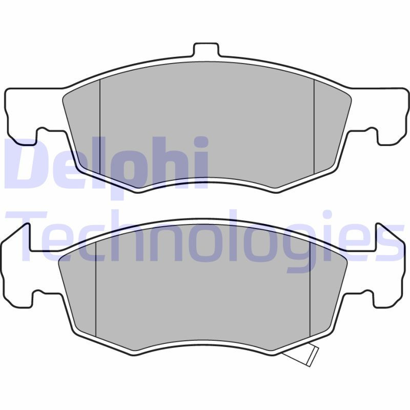 DELPHI LP3163 Brzdové platničky Predné pre