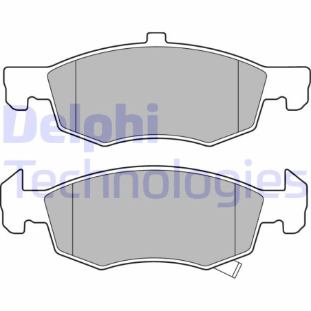 DELPHI LP3163 Brzdové platničky Predné pre