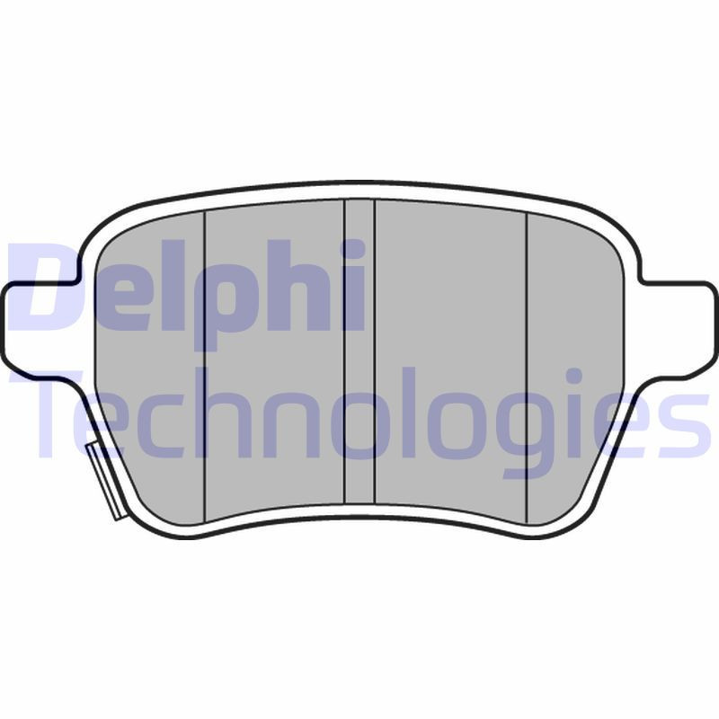DELPHI LP3165 Pastiglie freno Posteriore per