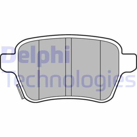 DELPHI LP3165 Klocki hamulcowe Tył dla